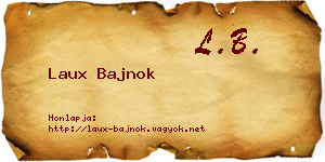 Laux Bajnok névjegykártya